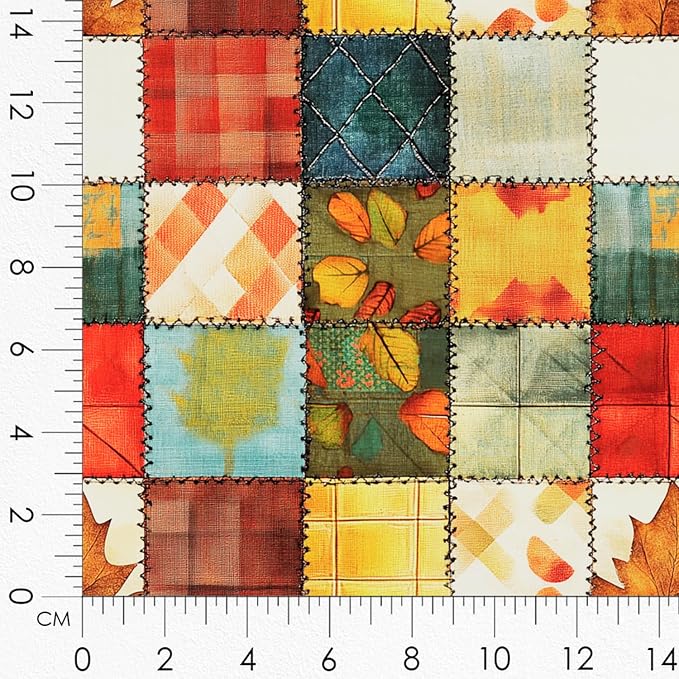 Autumn Leaf Patchwork Cotton Fabric Panel – 6 Designs + Bonus Sheet 29.5×19.6 - Image 8