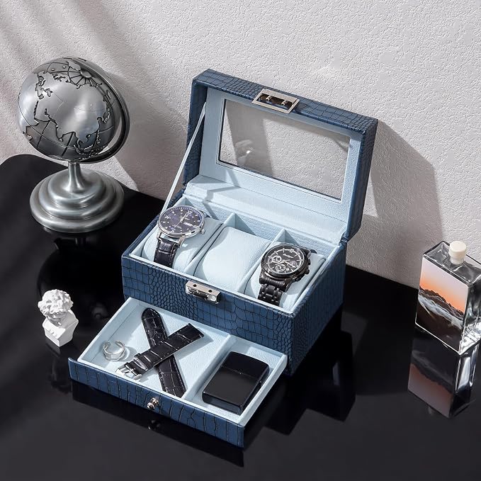 ProCase Watch Box, 3 Slot Watches Display Case - Image 7