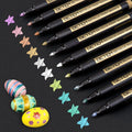 Betem Metallic Paint Markers, 10 Colors Acrylic Metallic Markers by BetemArtWorld