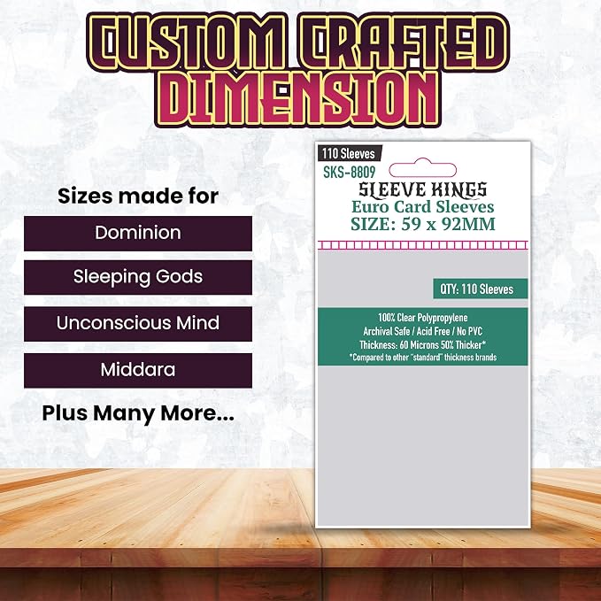 Sleeve Kings Standard Card Sleeves – 110 Count, Medium Euro Size, Compatible - Image 3