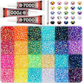 17000Pcs 4mm Rainbow Jelly Colorful Rhinestones Gems Bedazzling Bedazze Kit by Worthofbest
