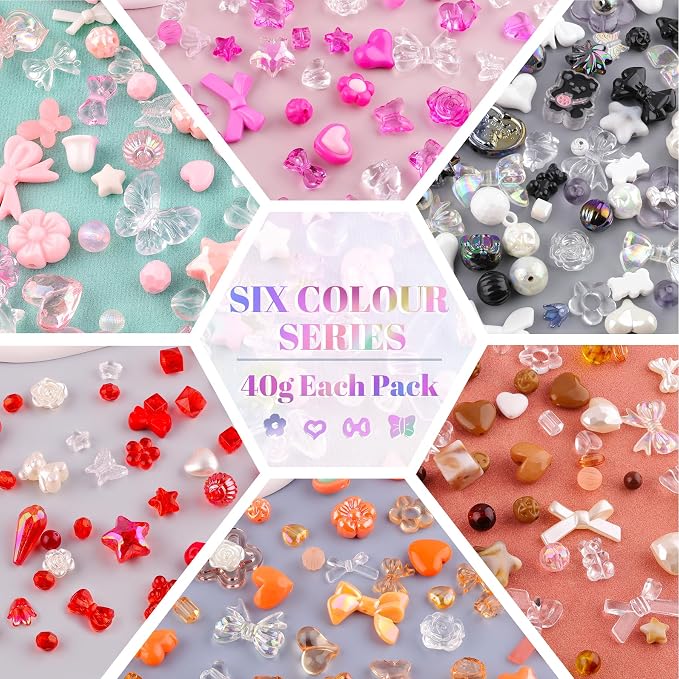 400-450PCS TINKRSTUFF Assorted Acrylic Beads - Image 4