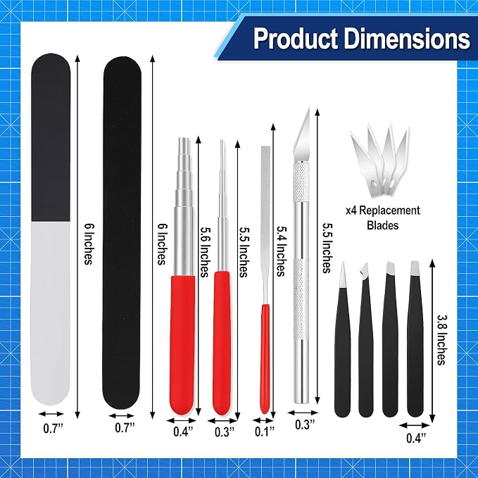 Mandala Crafts 23 PCS 3D Metal Model Tool Sets - Image 2