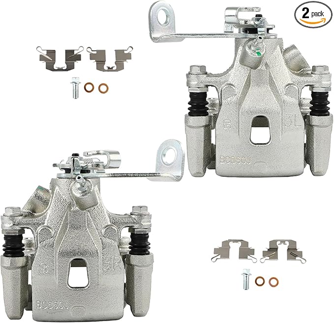 cciyu Rear Left & Right Brake Calipers Assembly w/Bracket 19B7123 19B7122 2013 2014 2015 For Mazda For CX-5