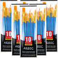 60 Pcs Acrylic Paint Brush Set, Oil & Watercolor by AROIC