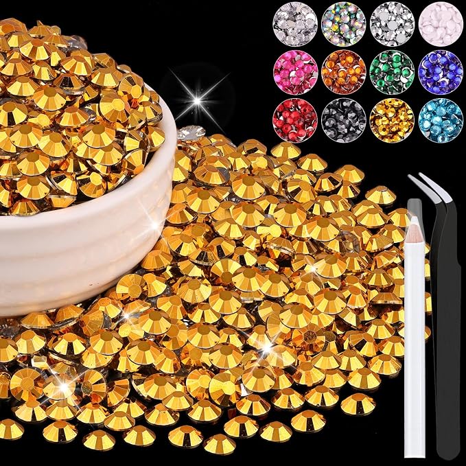 1500PCS 6mm Resin Rhinestones Bulk by BELLEBOOST