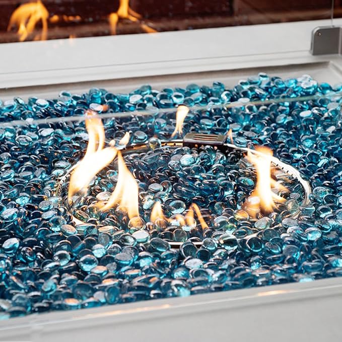 FANTIAN 1 lb Blue Flat Glass Marbles - Image 6