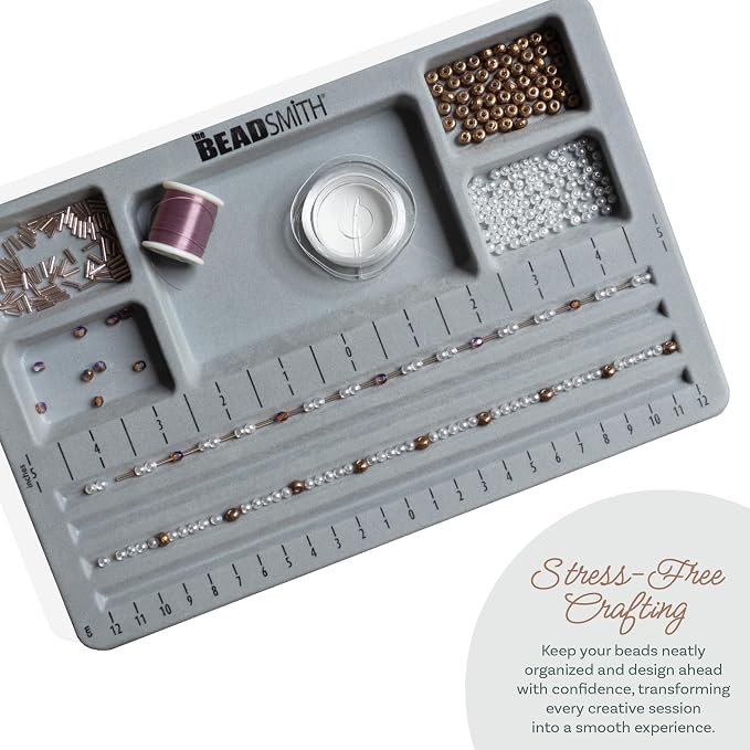 The Beadsmith Mini Bead Board, 5 Recessed Compartments, 7.75 x 11.25 inches - Image 5
