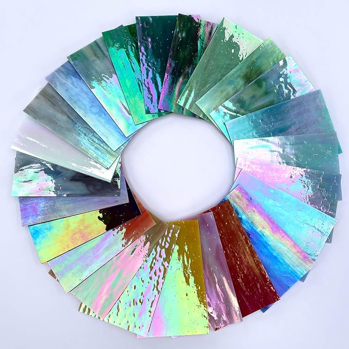 LITMIND 24 Sheets Iridescent Stained Glass Variety Pack - Image 5