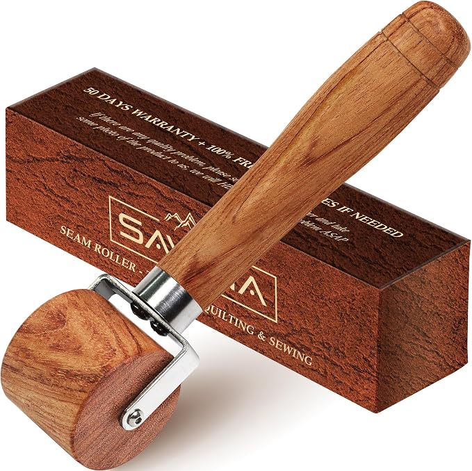 Savina Quilting Seam Roller, Wooden Pressing Roller, Home Decoration. by SAVINA