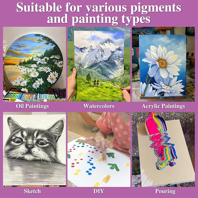 21 Packs Stretched Canvases for Painting, Round Canvas - Image 6