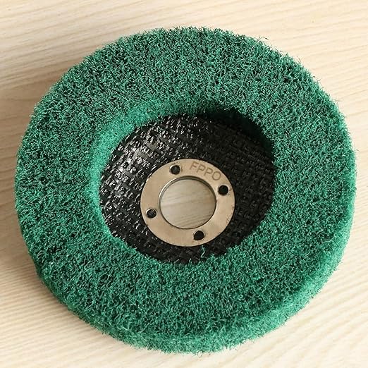 5Pcs 4.5" x 7/8" Nylon Fiber Flap Disc Polishing Grinding Wheel,Scouring pad Buffing Wheel for Angle Grinder, Polishing Tools,Abrasive disks for Power-Operated Grinders (Grit 180)