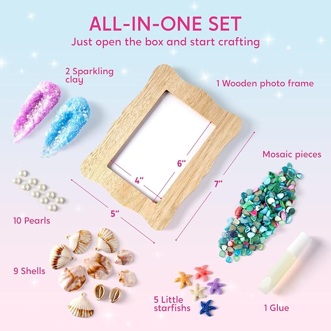 JOVA Klever Kits Mosaic Photo Frame Craft Kit, DIY Crafts - Image 2