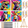 4 Pack Paint by Numbers Kit for Kids by Arttoplus