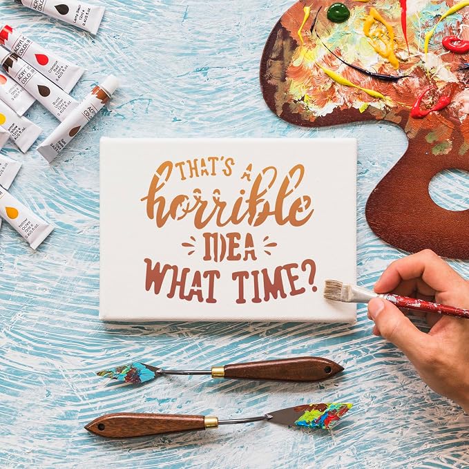 Sarcastic Painting Stencils for Crafts Reusable 3inch Funny Stencil Drawing - Image 6