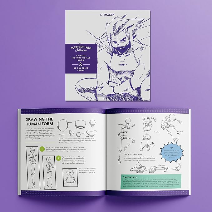 Hinkler Art Maker Masterclass Collection: How to Draw Manga Kit - Image 3