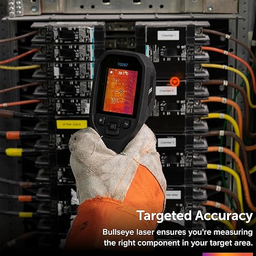 FLIR TG267 Thermal Imaging Camera with Bullseye Laser: Commercial Grade Infrared Camera for Building Inspection, HVAC and Electrical