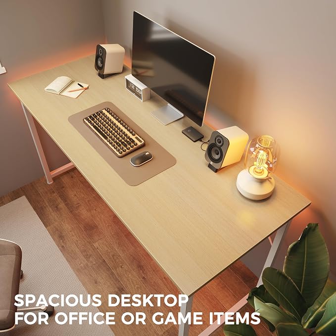 Huuger Computer Desk, 48 Inch Office Desk, Gaming Desk - Image 7