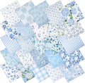 25 Pcs Blue Quilting Fabric Scraps by Needbrock