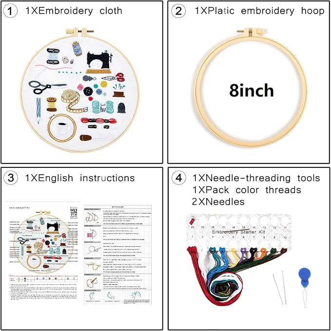 Crafmanoe Hand Embroidery Kits for Beginners Adults, Crewel Embroidery DIY Kits - Image 5