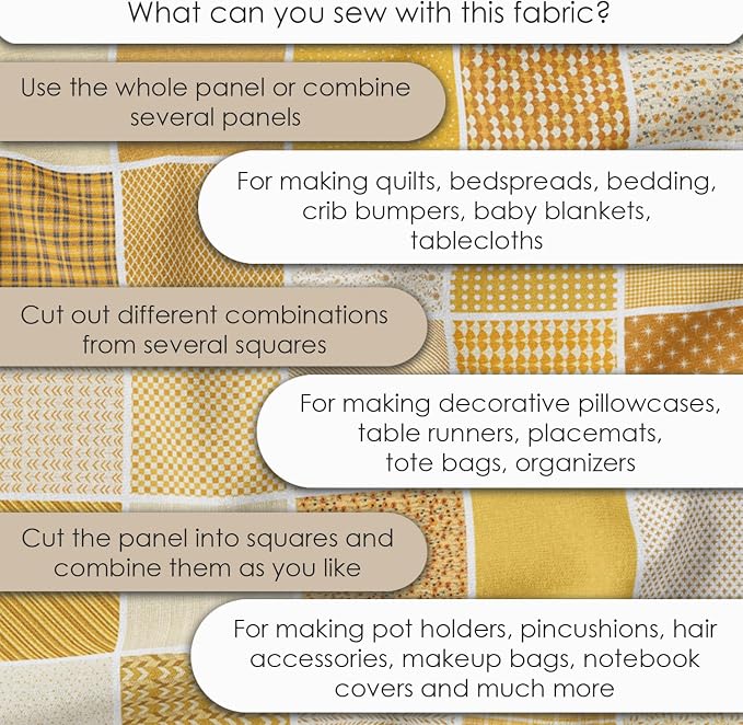 Cotton Satin Patchwork Fabric Panel – 35 Designs, 20×20 cm Squares, Single - Image 6