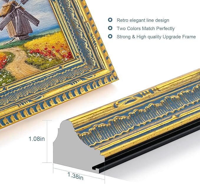 GULETHUN Vintage Gold Raised Frame - Image 3
