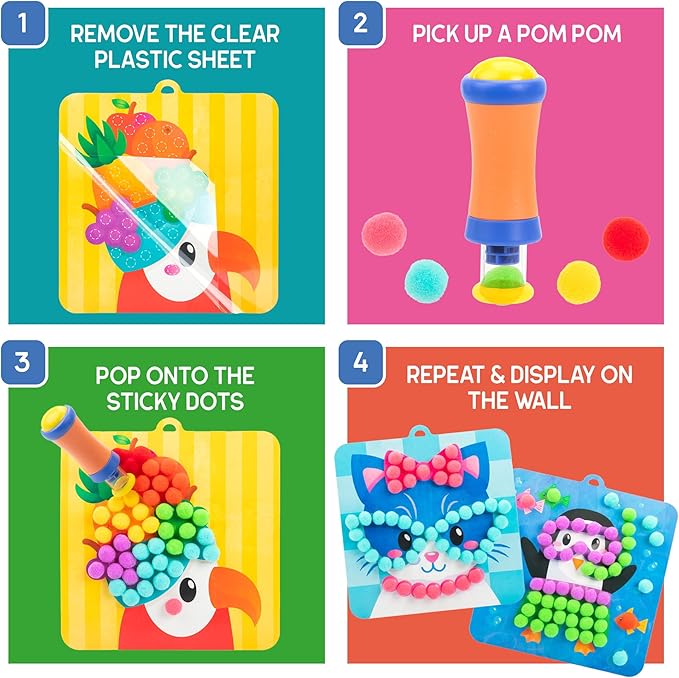 Educational Insights Pom Pom Kit: Animal Dress Up - Image 3
