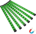 ALOANES Magnetic Socket Organizer Set, 6-Piece Heavy Duty Aluminum Socket Holder Socket Rail Organizer for Tool Box, 360° Swivel Clips Socket Rack 1/4, 3/8, 1/2-Inch x 80 Clips (Green)