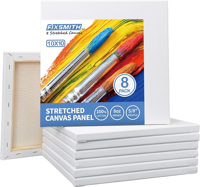 FIXSMITH Stretched White Blank Canvas - Image 2