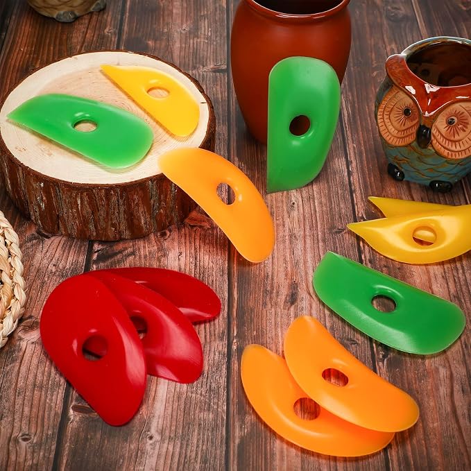Sherr 12 Pcs Pottery Ribs for Pottery Tools and Clay Tools Soft Rubber Ribs - Image 7