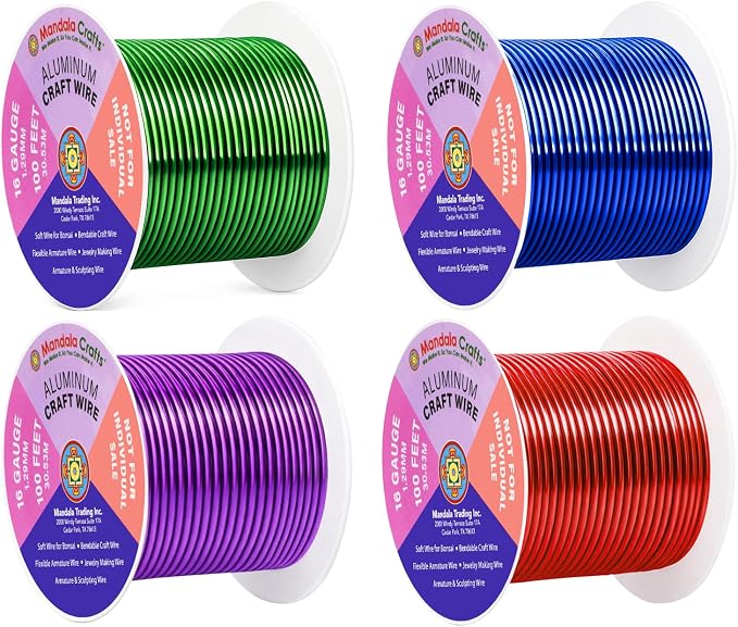 Mandala Crafts 16 Gauge Anodized Aluminum Craft Wire by MandalaCrafts