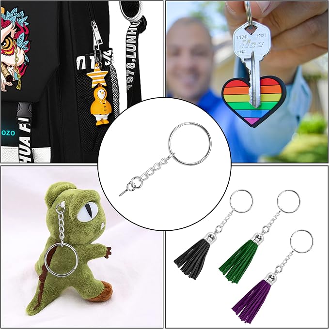 150PCS Sliver Keychain Rings Kit - Image 6