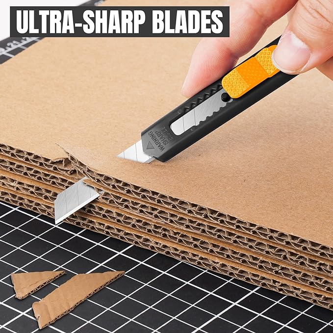 42 Pack Box Cutter Retractable, 9MM Snap-Off Blade Utility Knife - Image 3