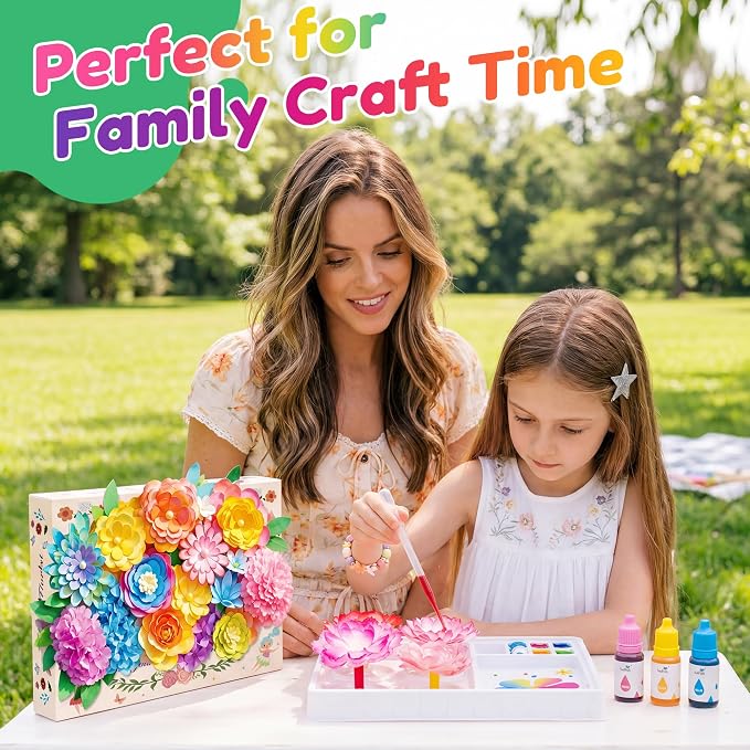 Kiditos Magic Flower Craft Kit for Girls, DIY Color Changing Flower Bouquet - Image 8