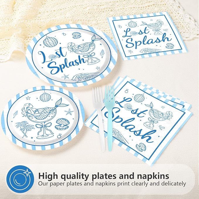 96Pcs Last Splash Bachelorette Party Decorations Beach Bachelorette Plates and - Image 4