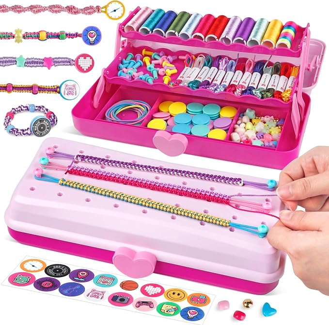 TingingYuli Friendship Bracelet Making Kit, 3-Layer Storage Box, Gift 6-12 | by Tingingyuli