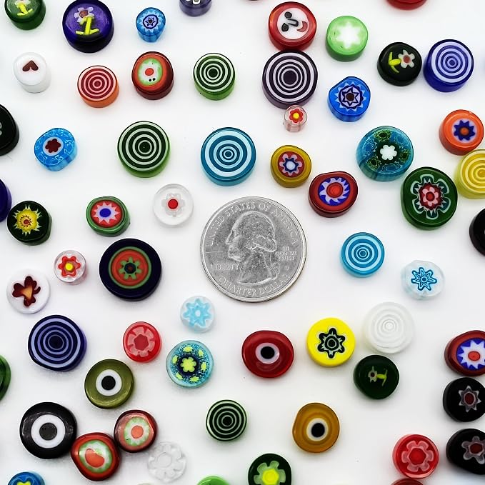EDFLIFE Flat Glass Millefiori for Mosaic Making Supplies, Mosaic Tiles for - Image 6