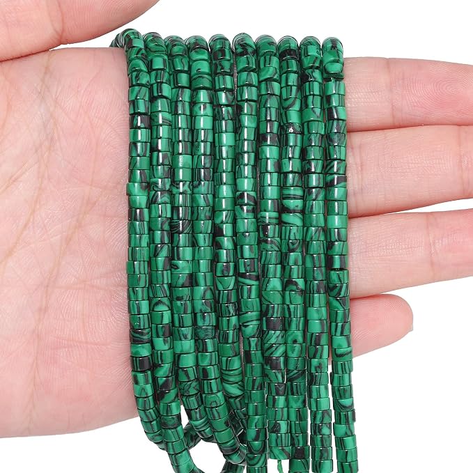 150Pcs 4×2mm Natural Malachite Spacer Stone Beads by Nitopupu