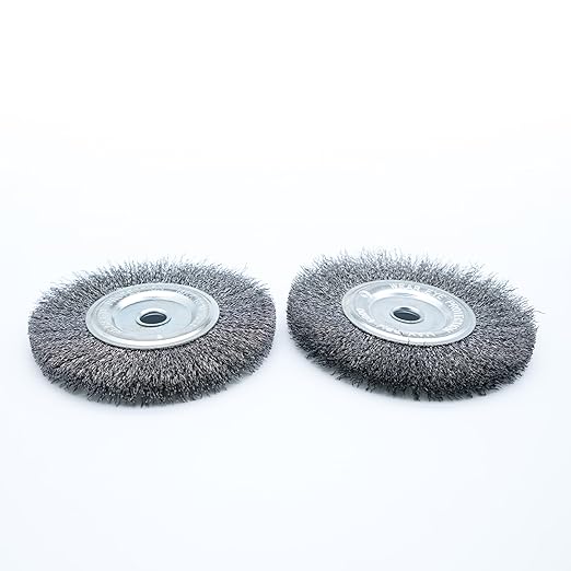 6inch Bench Wire Wheel Brush Set for Rust, Burr, Paint, and Corrosion Removal (12)