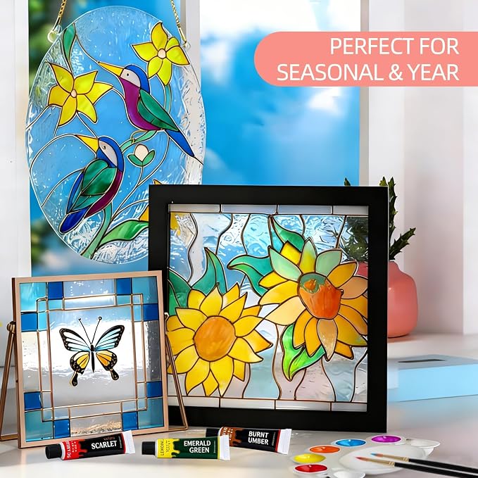 Colorful Acrylic Glass Paint Set - Image 4