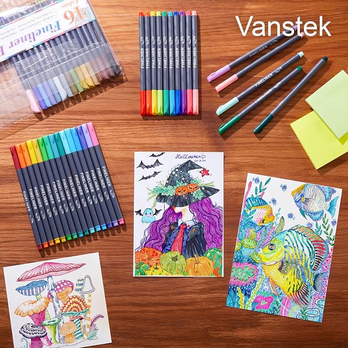 Vanstek 46 Pack Journal Planner Colored Pens, Fineliner Pens - Image 6