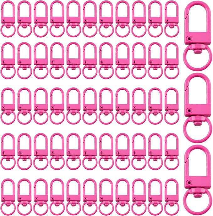 KJML DIY Keychain clip 60pcs Swivel Snap Lobster Claw Keychain Clasps Lanyard by KJMLDIY
