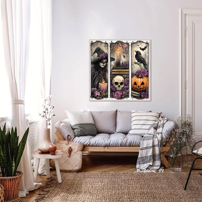 YERUOUIU Witch Cross Stitch Kits-Halloween Embroidery Kits - Image 4