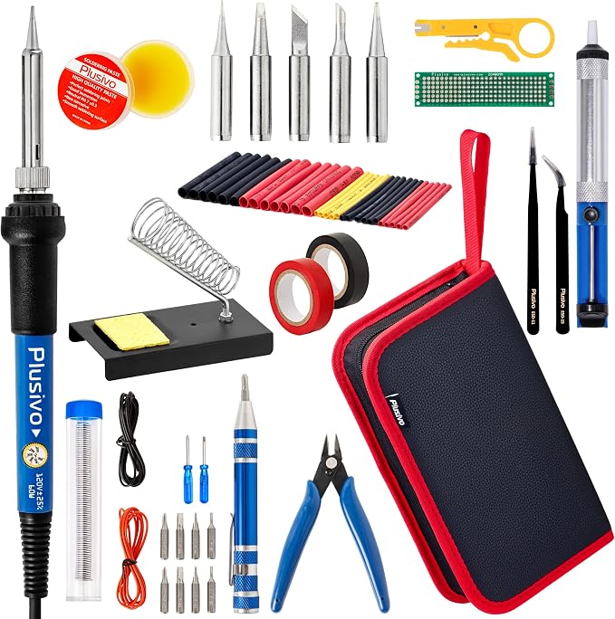 Soldering Iron Kit, 60W Soldering Iron Adjustable Temperature 25-in-1, 5 Solder - Image 2
