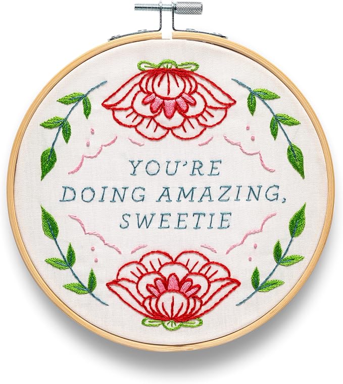 FUNATIC You're Doing Amazing Sweetie Embroidery Kit | Beginner Needle Work by FUNATIC