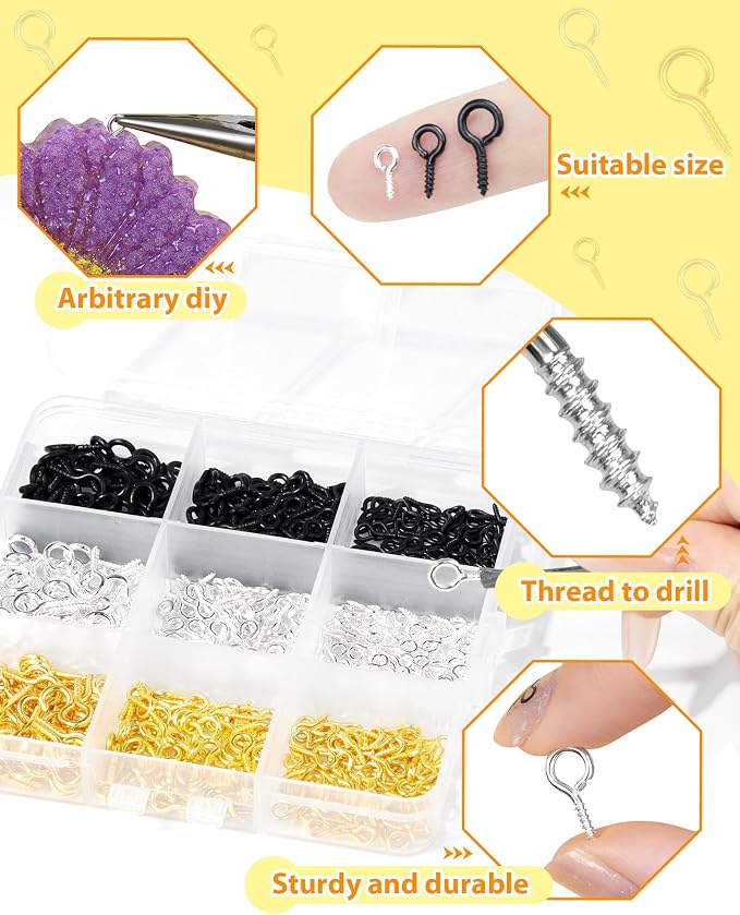 FIVEIZERO 600pcs Small Eye Pins - Image 3