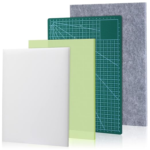4 Pcs Leather Punch Pads, Leather Cutting Mat, Sound Absorbing Pad and A4 Self by yizzvb