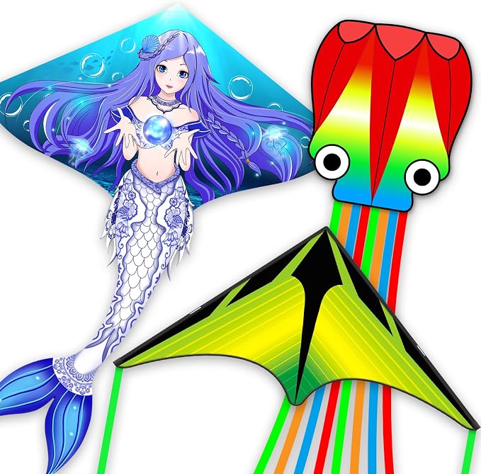 Kites for Kids & Adults, Large Kite for Beginners, Kites for Kids Ages 4-8 by ESOKAPRON