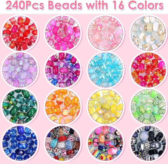 Cludoo 240 Piece Large Hole Beads - Image 2