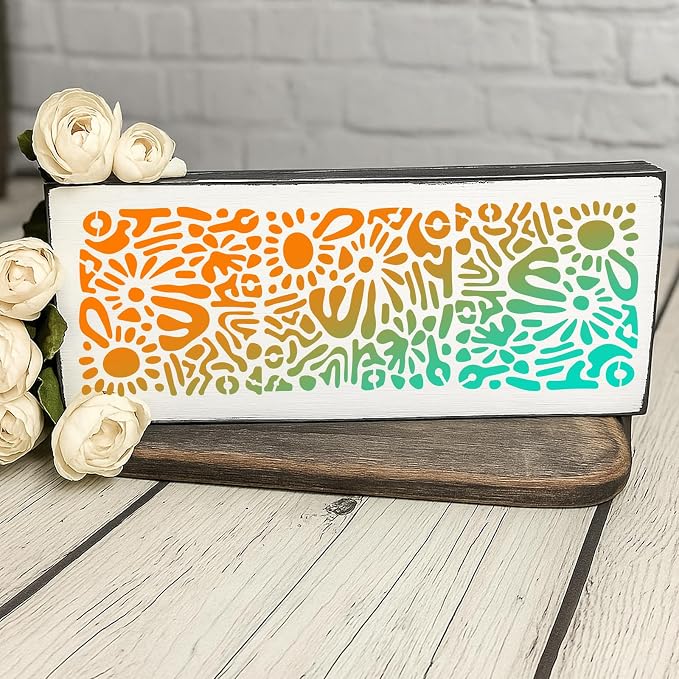 INFUNLY 15pcs Abstract Line Stencil - Image 3